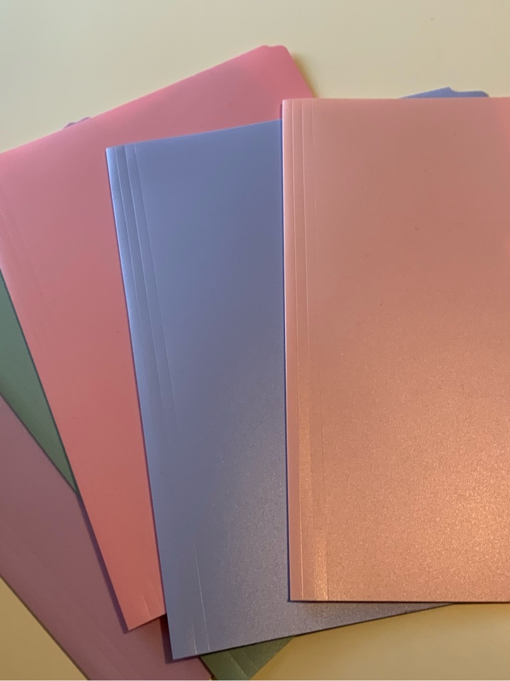 Mr. Pen Pastel Colored File Folders 1/3 Cut Tab Letter Size Set of 5